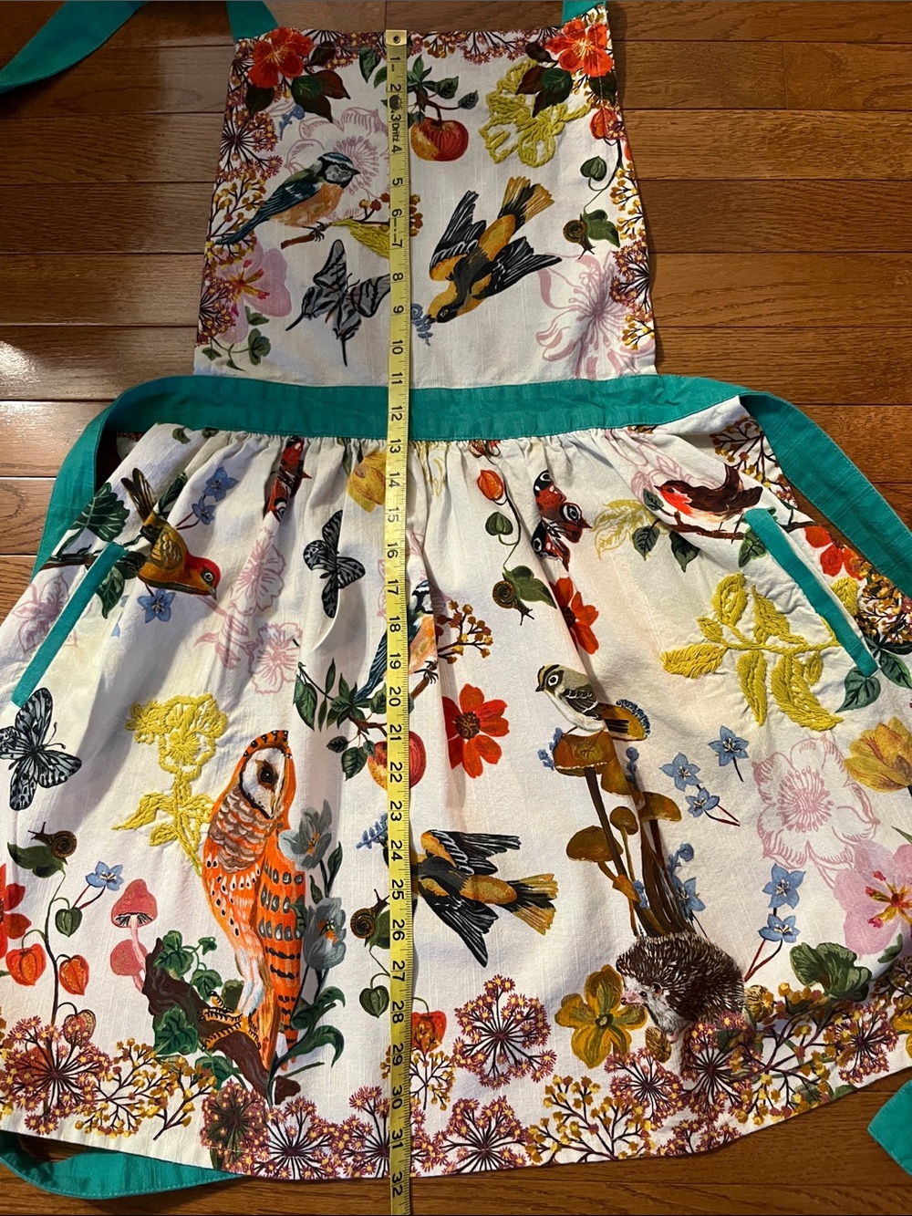 Anthro Nathalie Lete Botanical Bird Print Embroidered Apron - Picture 13 of 16